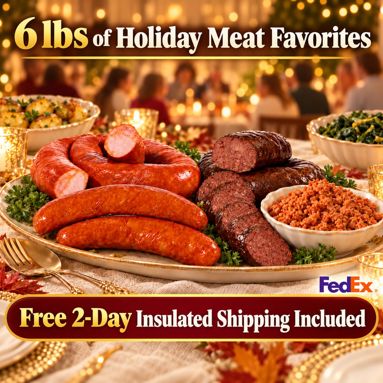 Holiday Meats Package - 6 LBs - Mellos Products -  (Fall River) (Azores Style)