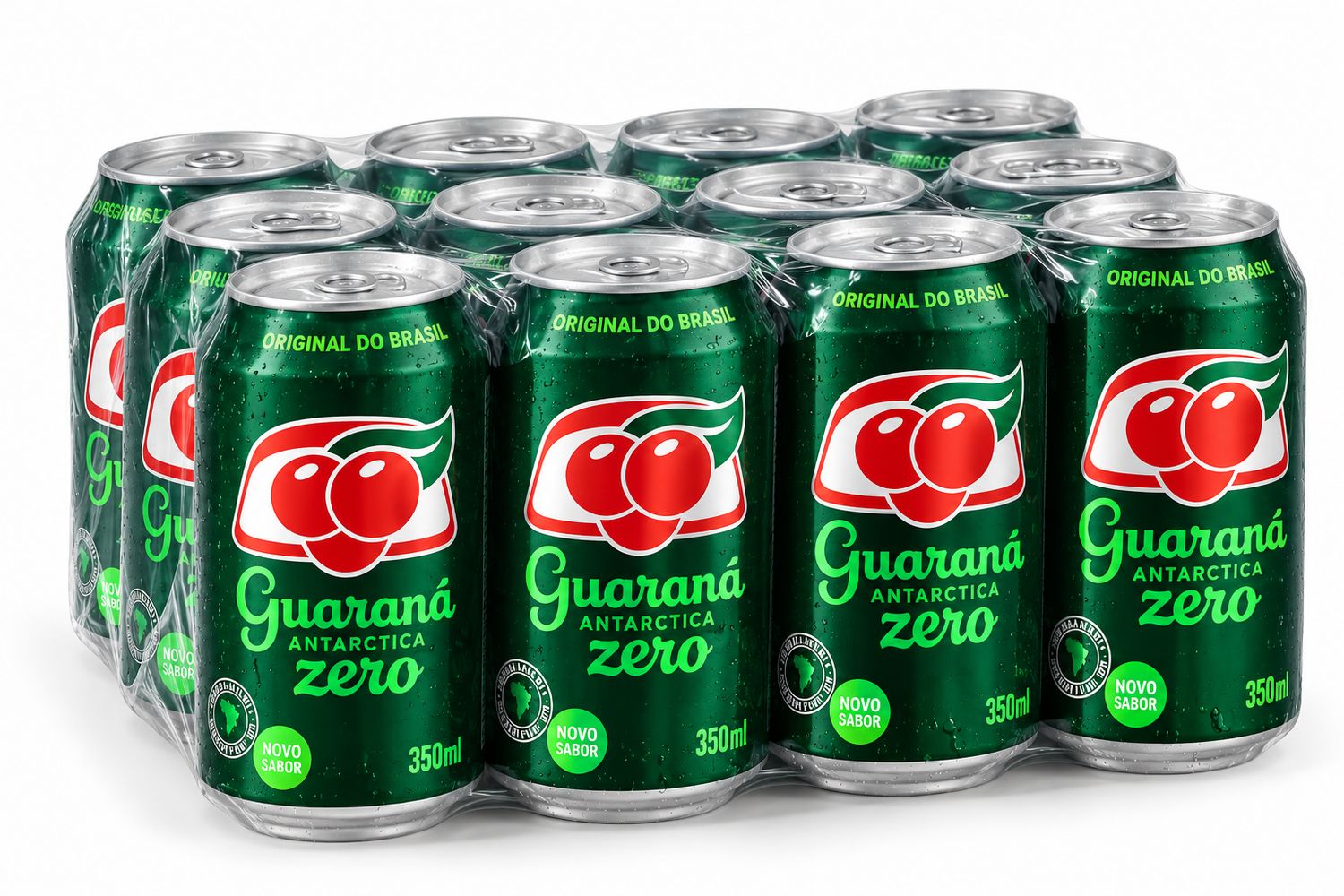 Guarana Antartica (ZERO)  - Brazilian Soda - 12 Pack of Cans