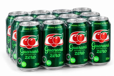 Guarana Antartica (ZERO)  - Brazilian Soda - 12 Pack of Cans