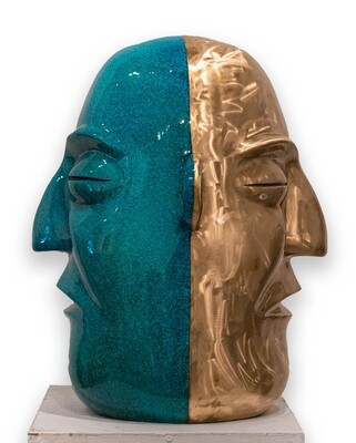 Janis Burnished Bronze-Marbleized Blue - 24