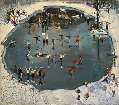 Winter Games - 48"x42" - Oil on Canvas