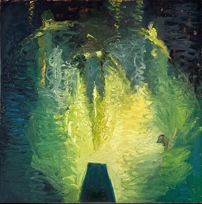 Night Swim - 36"x36" - Oil on Canvas