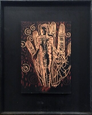 Life Force - 16"x10.5" - Acrylic on Carved Wood
