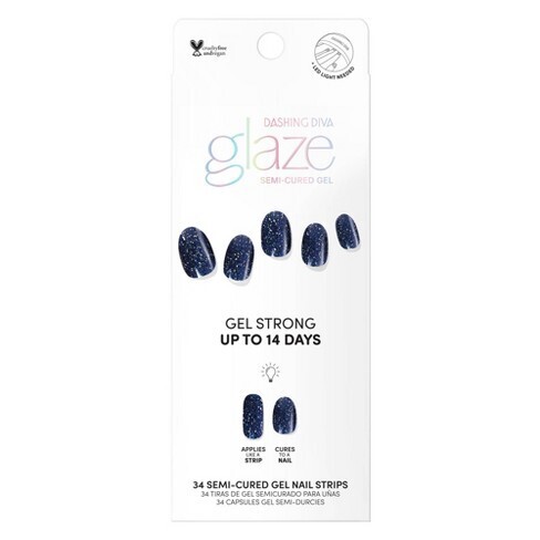 Dashing Diva Glaze Semi-Cured Gel Sparkling Sea