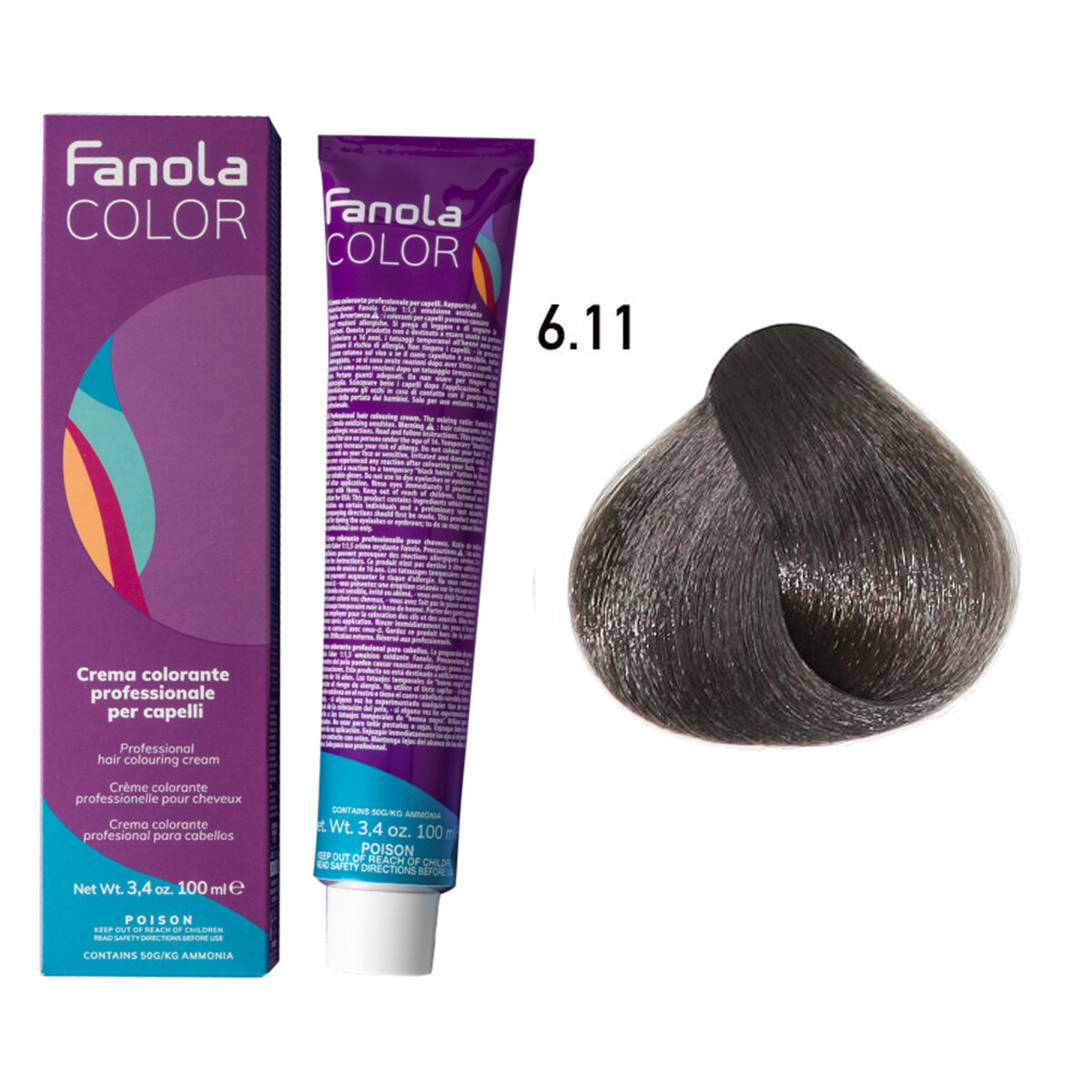 Fanola Hair Color 6.11 100ml