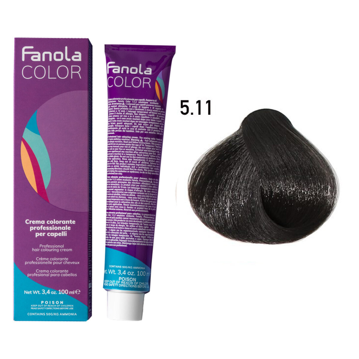 Fanola Hair Color 5.11 100ml