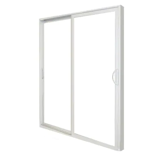 Glass Sliding Patio Door (Classic White) - 5 feet standard (59.5/8&#39;&#39;) wide x 79.5/8’’ high Contractor pick-up kit (un-assembled)