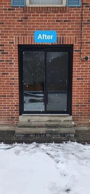 Black outside 6 feet standard Glass Sliding Patio Door (with installation)