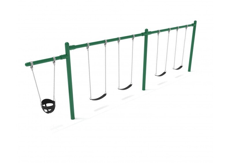 Single Post Two Bay Swing Set w/ Cantilever