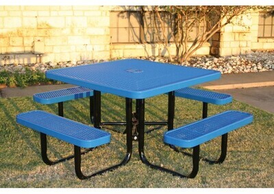 Square Picnic Table with Diamond Pattern