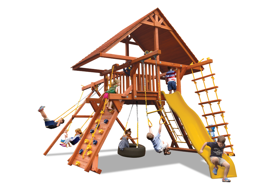 Deluxe Playcenter w/ Wood Roof Deluxe Playcenter w/ Wood Roof