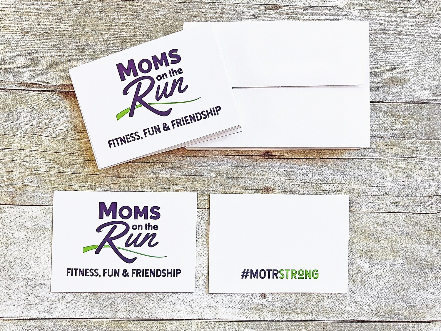 Branded Note Cards Flat Home MOMS ON THE RUN