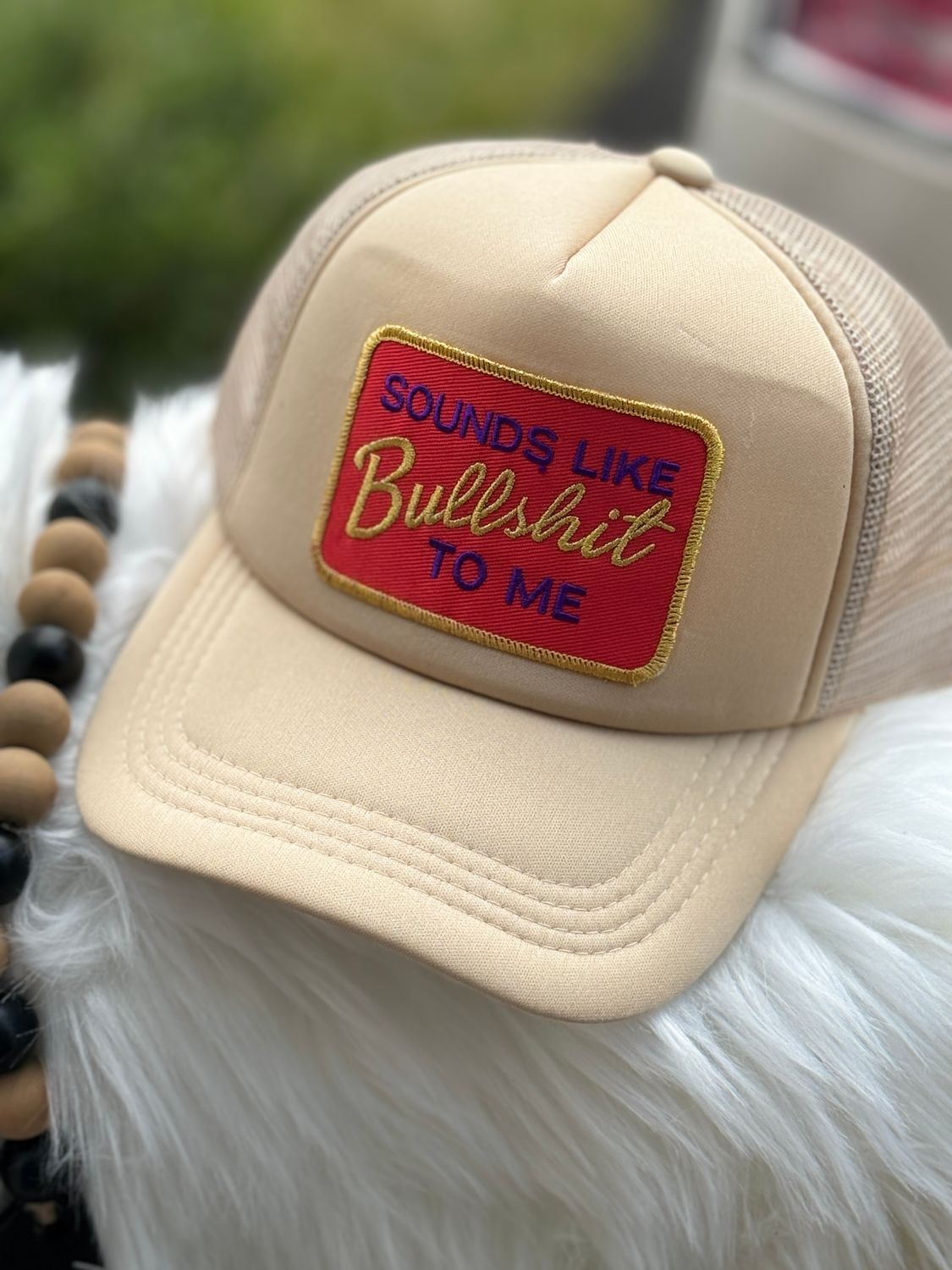 PATCHWORKZ: Soft foam trucker hat with patch mesh back and snapback