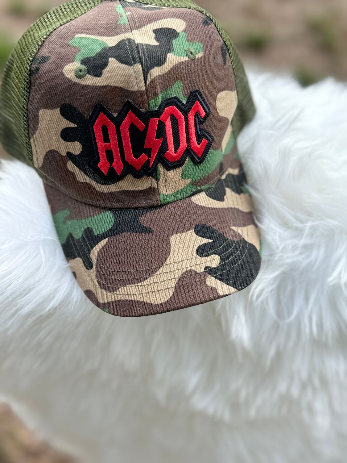 PATCHWORKZ: Camo Trucker hat with patch