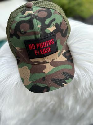 PATCHWORKZ: Camo Canvas Trucker Baseball Cap With Interchangeable Patch.