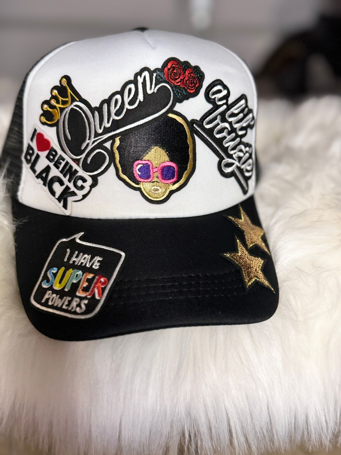 PATCHWORKZ: Soft form trucker hat themed loving the skin your in.