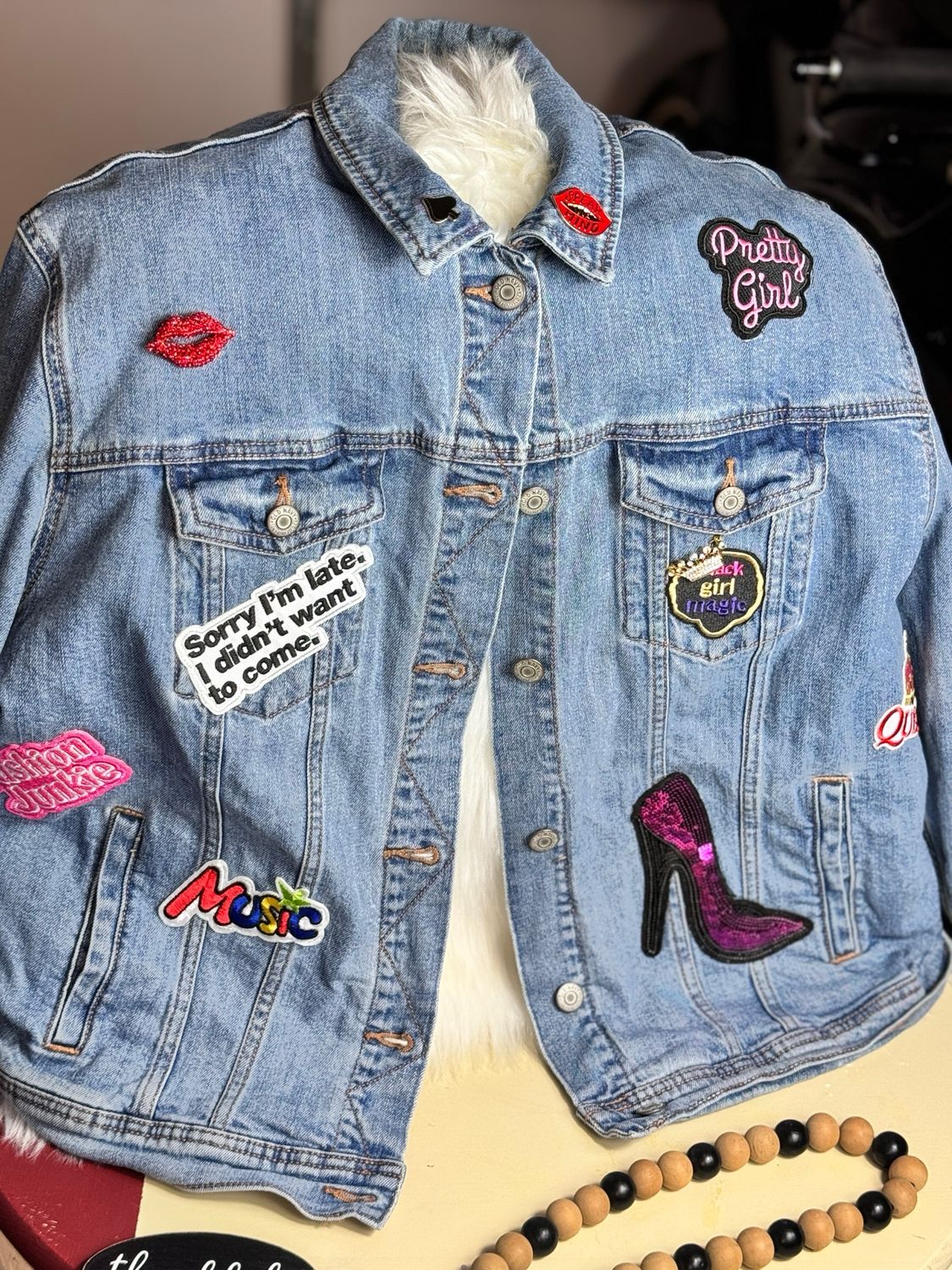 PATCHWORKZ Customized Sewn Patched Jean Jacket