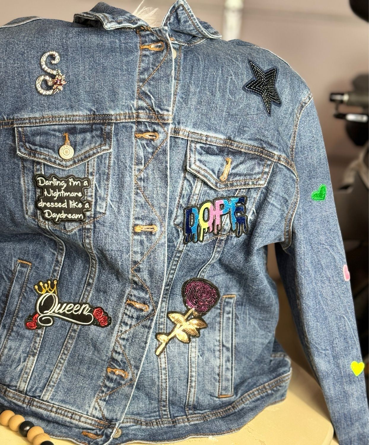 PATCHWORKZ Customized Sewn Patched Jean Jacket