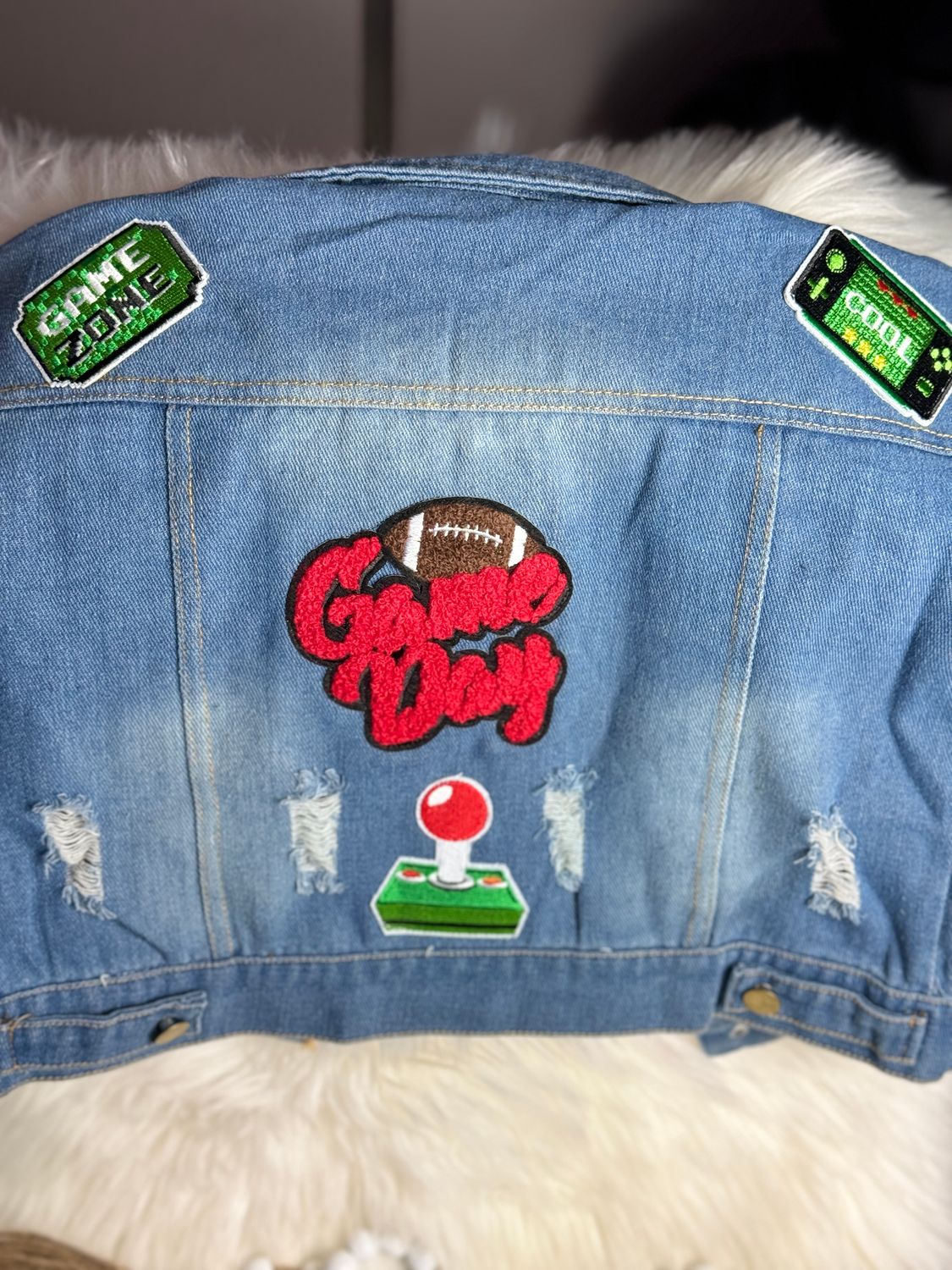 PATCWORKZ: Toddler customized gamer denim jacket