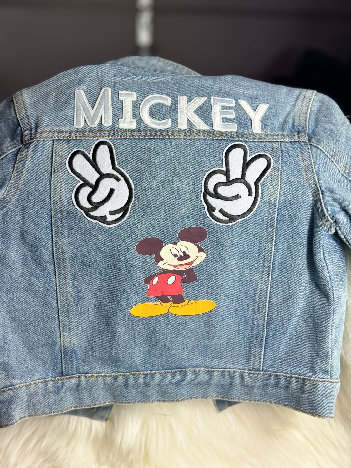 PATCHWORKZ: Toddler denim disney themed jacket customized