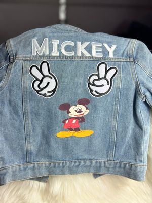 PATCHWORKZ: Toddler denim disney themed jacket customized