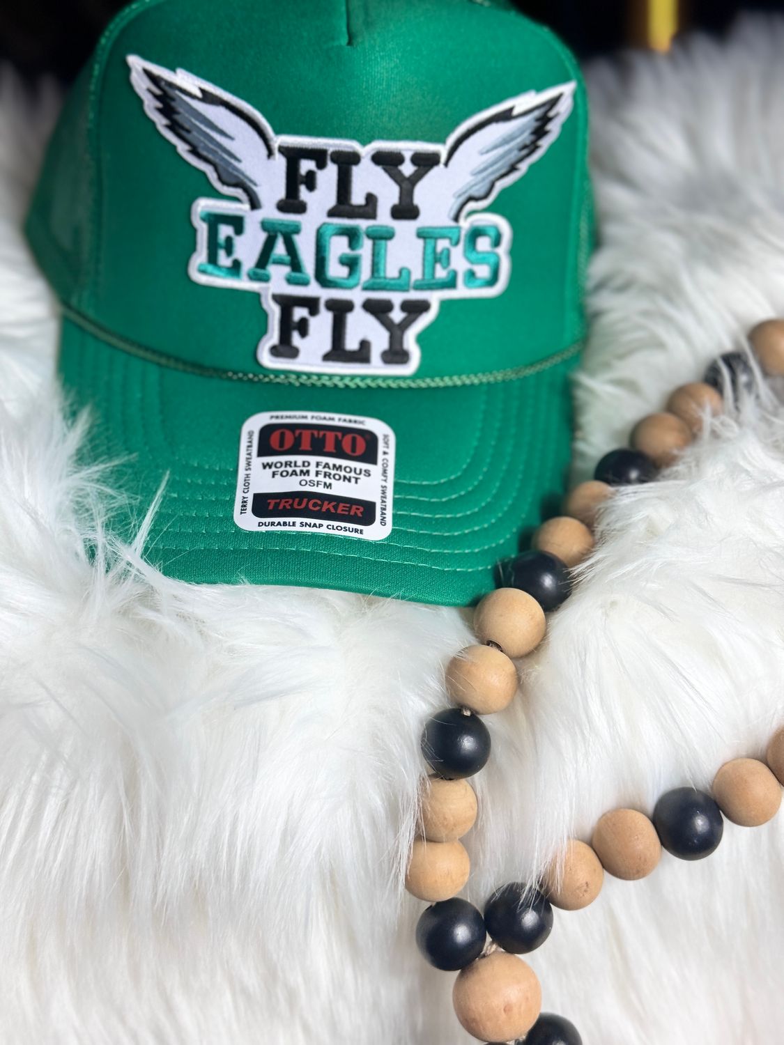 PATCHWORKZ: Otto brand soft foam trucker hat with snapback and mesh with Eagles theme