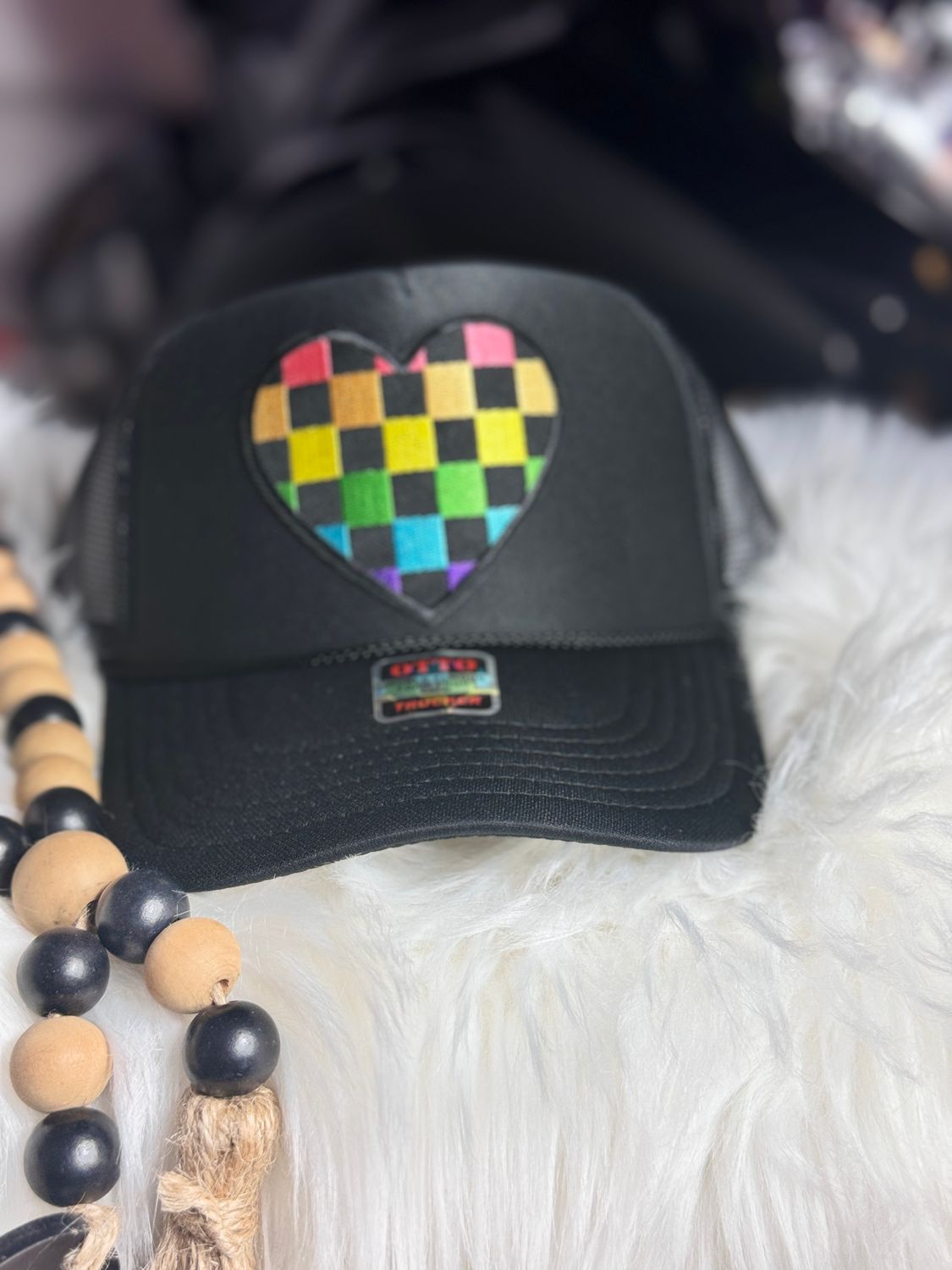 PATCHWORKZ: Otto brand soft foam trucker hat with snapback and mesh with patch