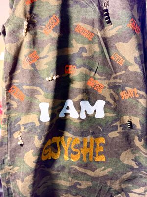 PATCHWORKZ: Denim Camo Affirmation Trench