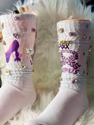 PATCHWORKZ: Lupus Awareness Charm Socks