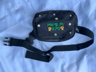Patched And Bedazzled Waist Bag.