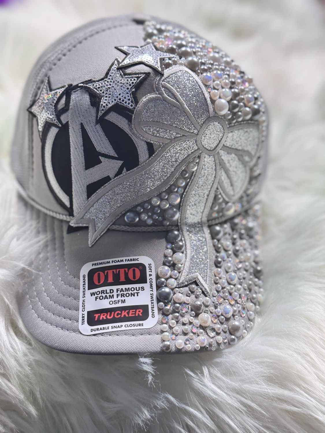 Bling Otto Trucker Hat With patches