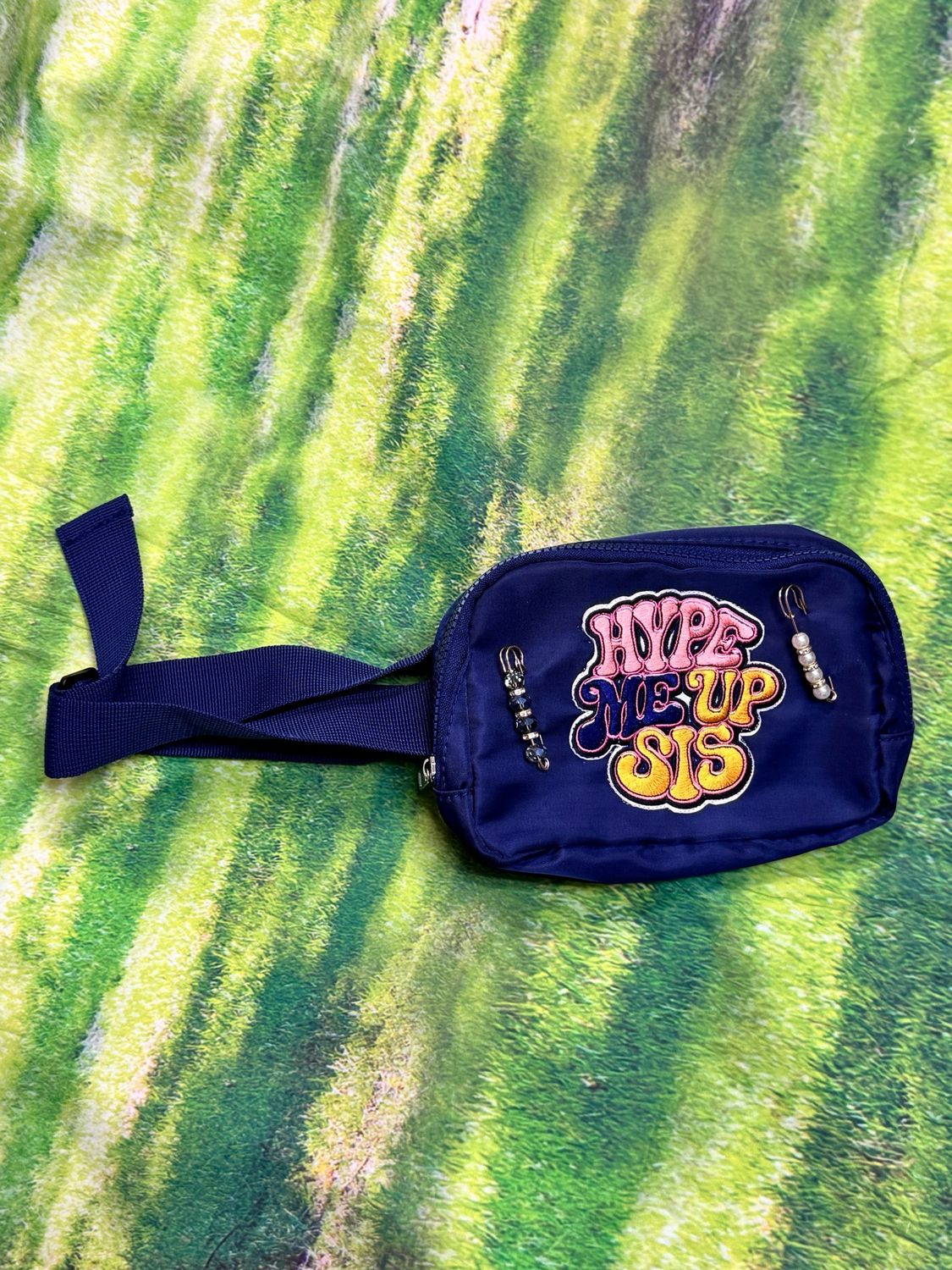 Extendable  Waist Bag With Sewn On Patch