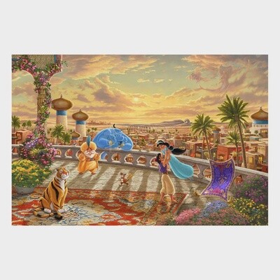 Harlington Thomas Kinkade PQ Disney Jasmine Dancing in the Desert Sunset 1000 pieces