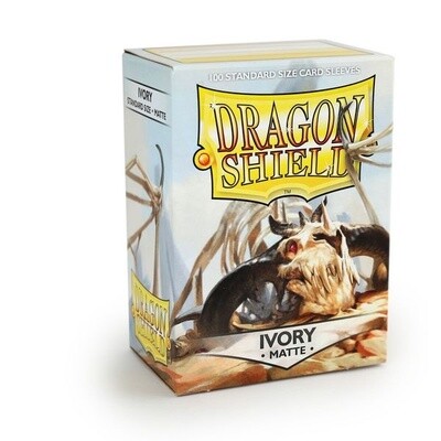 Dragon Shield Sleeves Standard Size 100pk - Matte Ivory