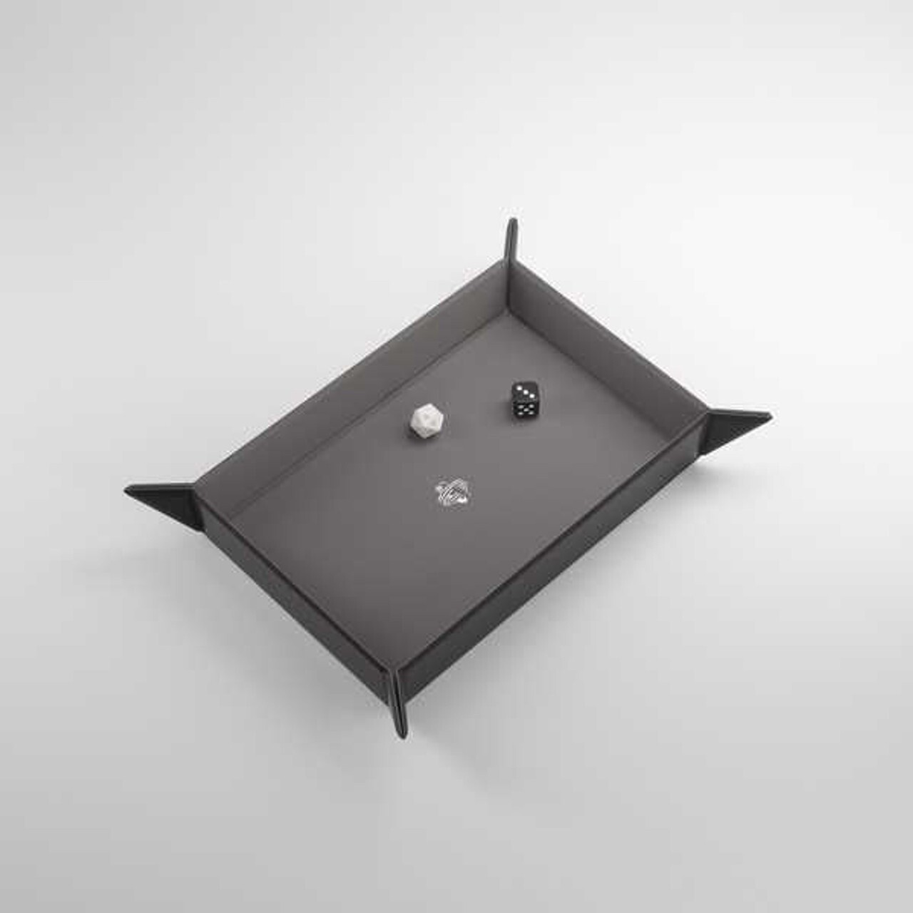 Gamegenic Magnetic Dice Tray Rectangular: Black/Gray