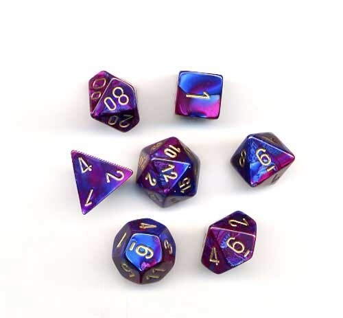 Chessex 27427 Scarab Polyhedral Royal Blue/gold 7-Die Set