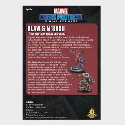 Marvel Crisis Protocol: Klaw and M'baku