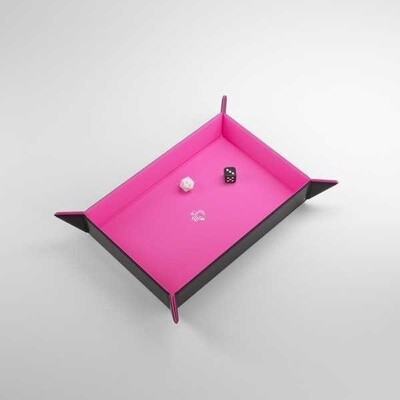 Gamegenic Magnetic Dice Tray Rectangular: Black/Pink