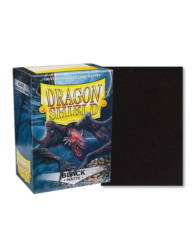 Dragon Shield Sleeves Standard Size 100pk - Black Matte