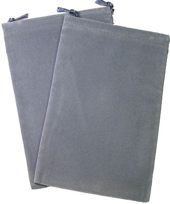 Dice Bag Suedecloth Large Grey 5"x7"