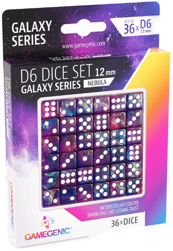 Gamegenic Galaxy Series - Nebula - D6 Dice Set 12 mm (36 pcs)
