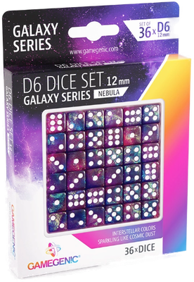 Gamegenic Galaxy Series - Nebula - D6 Dice Set 12 mm (36 pcs)