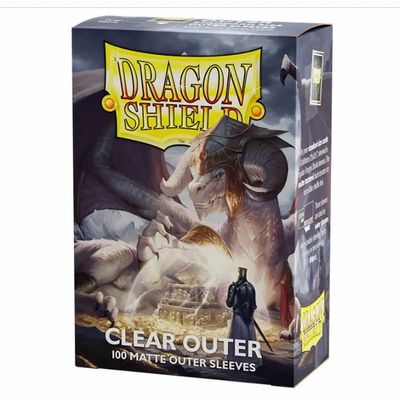 Dragon Shield Sleeves Standard Size 100pk - Matte Clear Outer Sleeves
