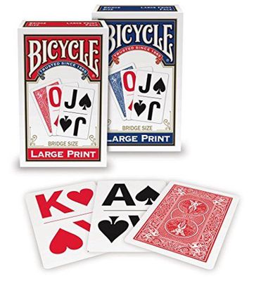 Bicycle Bridge Size Playing Cards Large (Blue) Print