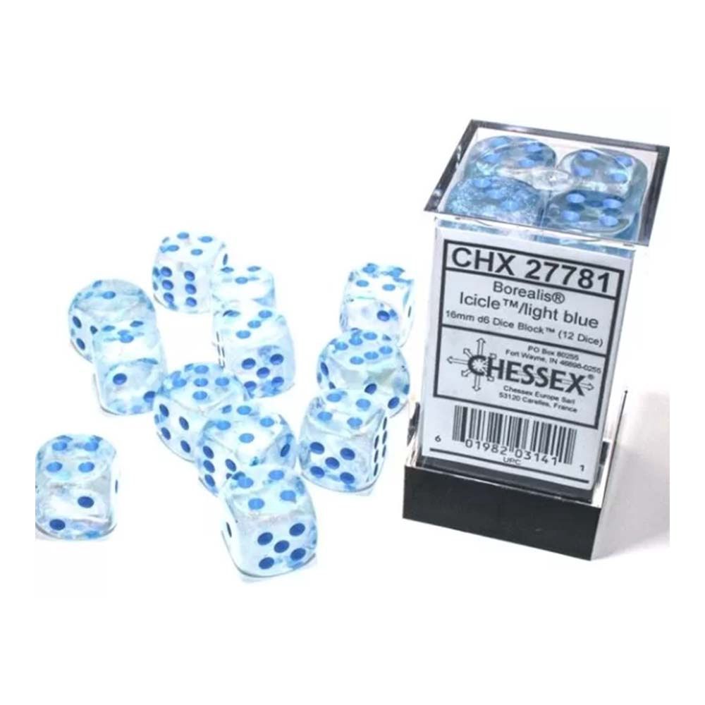 Chessex – (12 Dice) Borealis Icicle