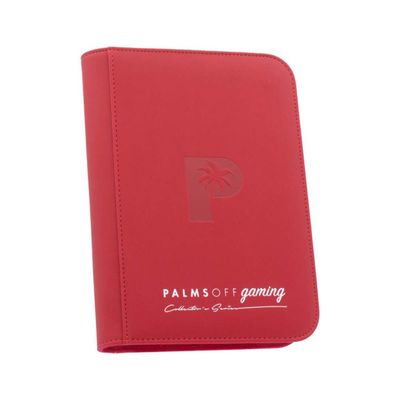 Red - Palms Off Collector’s Series 4 Pocket Zip Binder