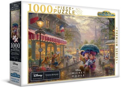 Harlington Thomas Kinkade PQ Disney Mickey and Minnie in Paris 1000 Piece Puzzle