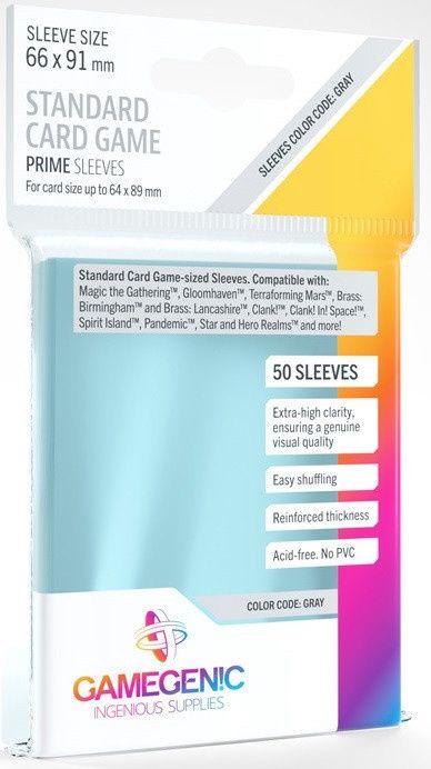 Prime (Non Matte) Board Game Sleeves - Standard Size