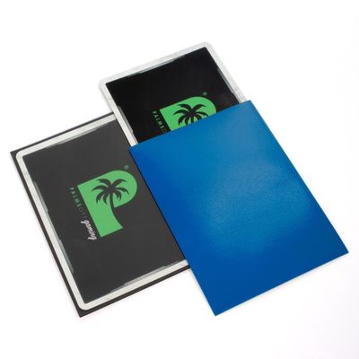 Palms Off Blackout Deck Sleeves (100) Blue (Clear Front)