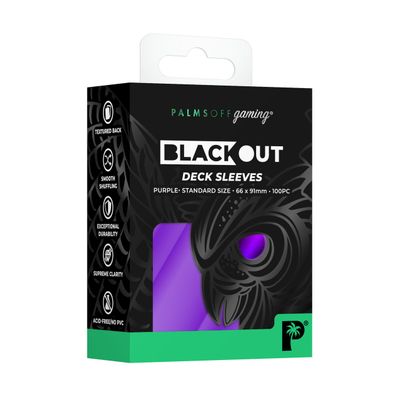 Palms Off Blackout Deck Sleeves (100) Purple